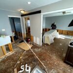 Walls and floor demolition in home